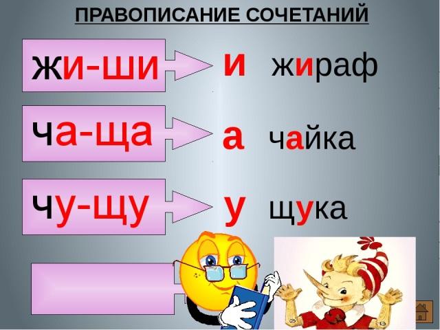 Картинки на правило жи ши