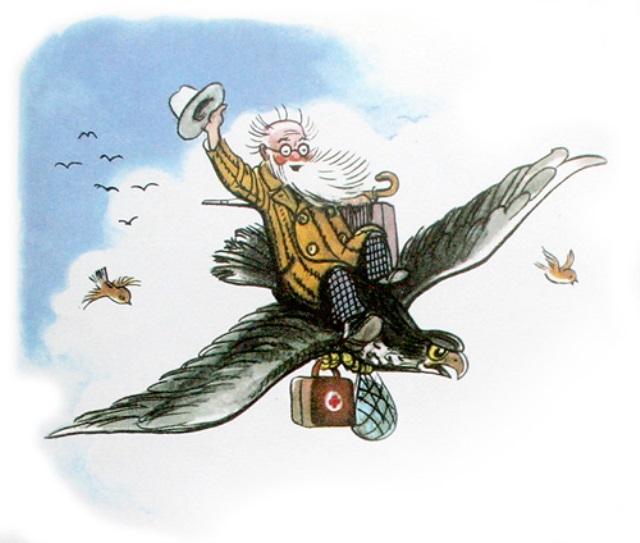 Человек летит на орле. Доктор Айболит летит на Орле. Чуковский иллюстрации Айболит летит на Орле. Айболит на орлах иллюстрации.