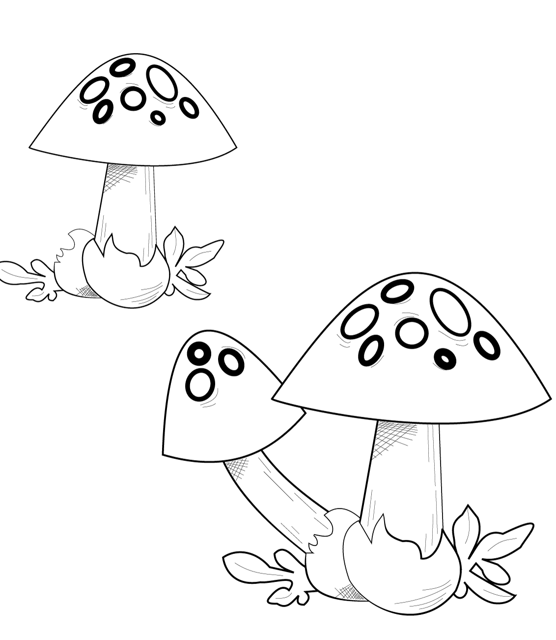 Раскраска бледная поганка гриб