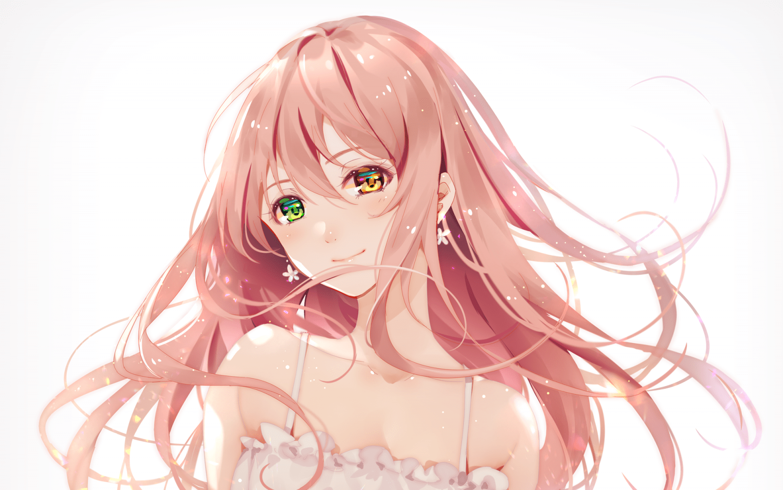 Девушка с розовыми волосами арт аниме