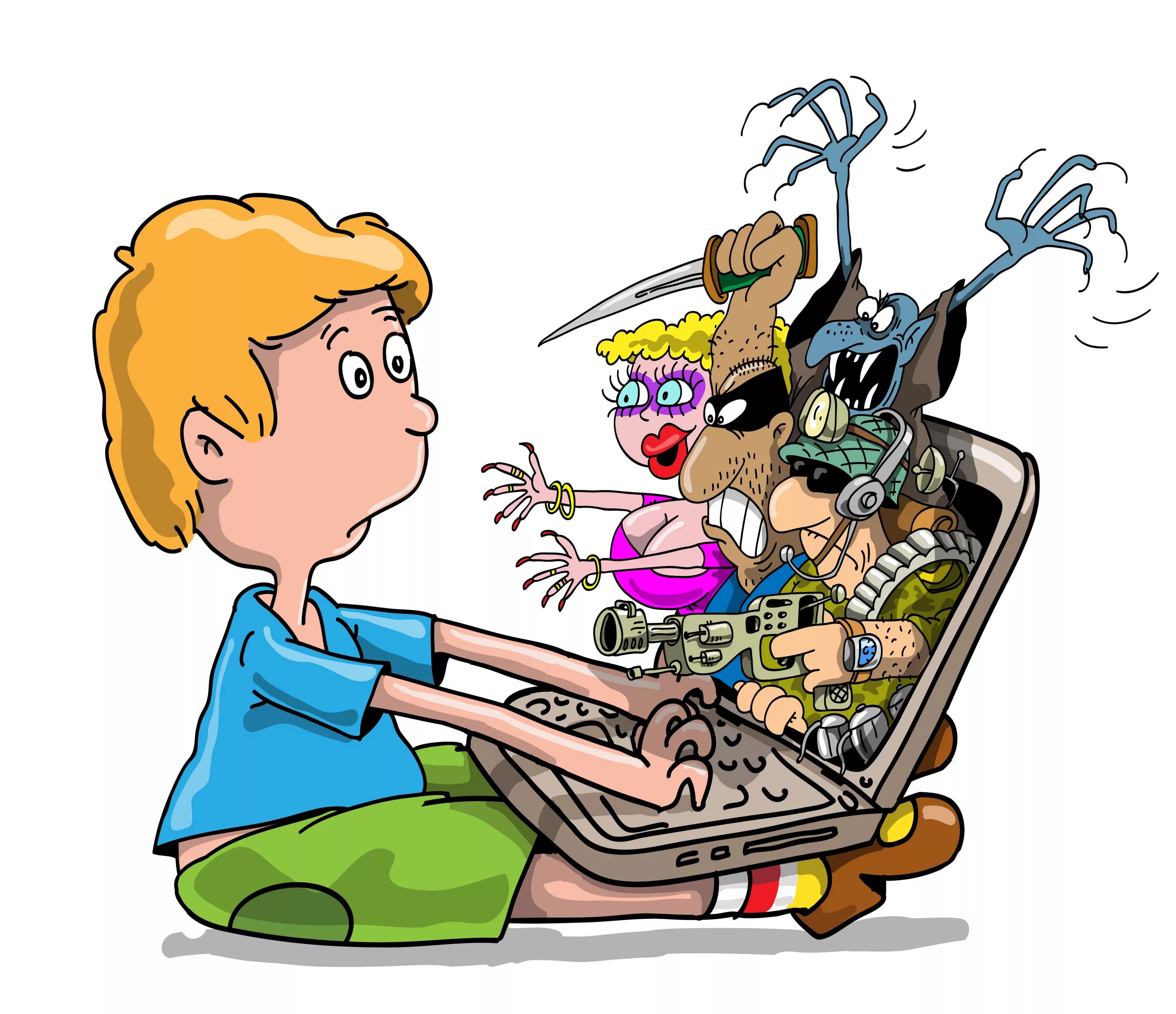 Про опасные игры. Дети компьютер арт. Компьютер иллюстрация. Опасности в интернете для детей. Детям об интернете.