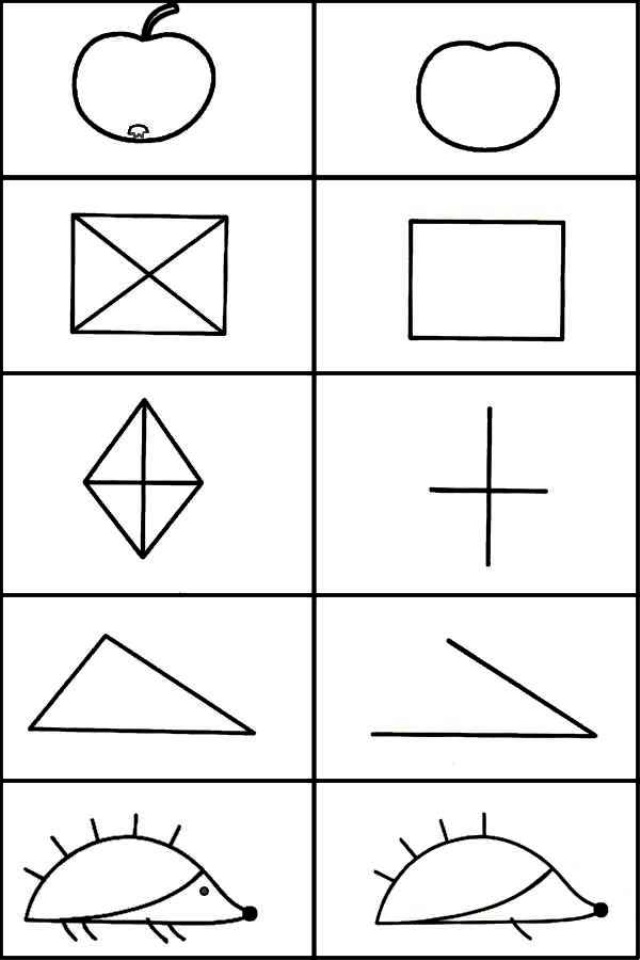 Сделай рисунки одинаковыми для дошкольников