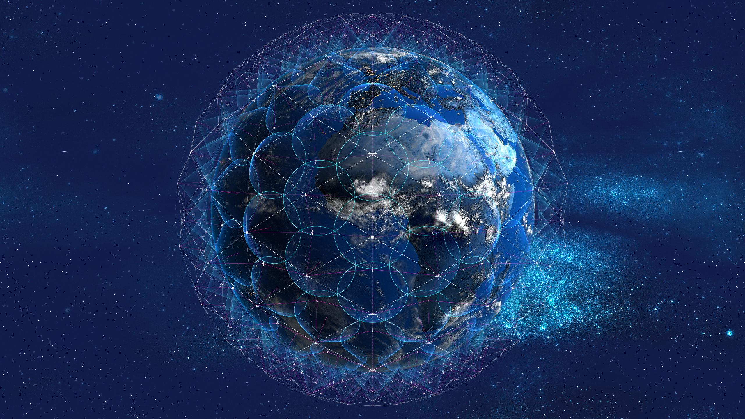Мировая система связи. Земной шар. Космическая сфера. Цифровая Планета земля. Космические информационные технологии.