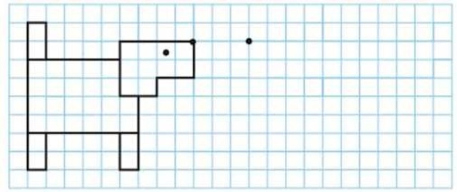 2 клетки справа. Чертить собачку по клеточкам. Нарисуй в тетради такую собачку. Задание по клеточкам собака. Срисуй по клеточкам 2 класс такой же.